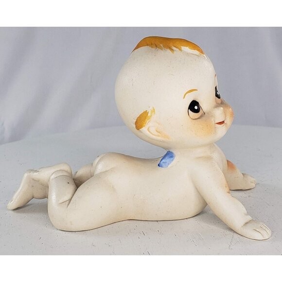 FBIA Kewpie Baby Figurine Fine Porcelain Taiwan Blue Wings - Picture 2 of 5